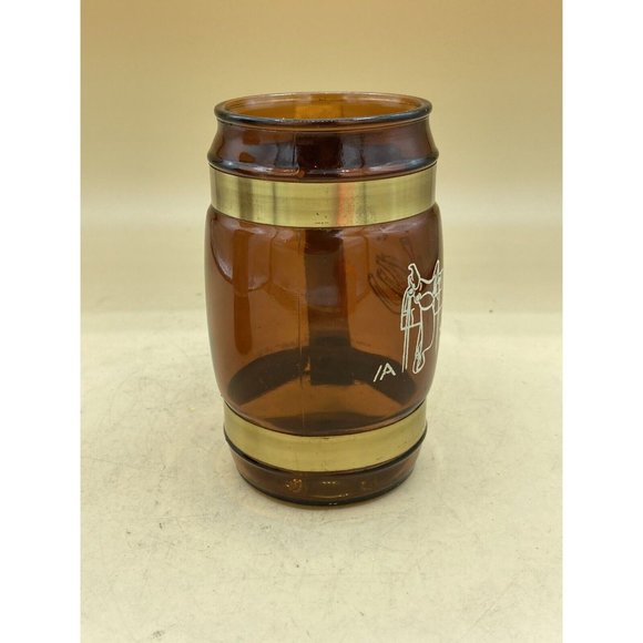 Siesta Ware Vintage MCM Western Tiki Barware Walnut Sleeve Beer Glass & Mug - Picture 13 of 16